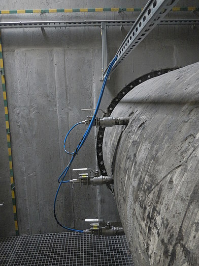 Example: Welding nozzle for installation of 1 ½“ pipe sensors on steel pipes