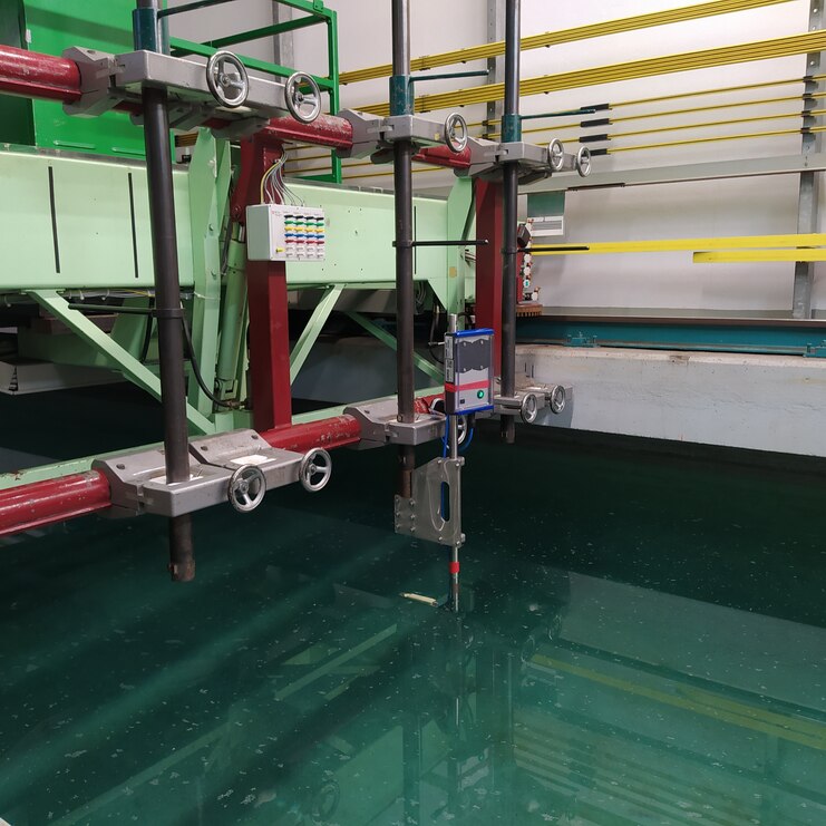 L’installation de test METAS dans le canal d’étalonnage