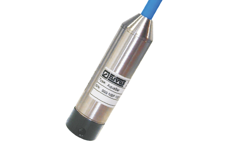 Aquabar II submersible probe with piezo-resistive stainless steel measurement cell