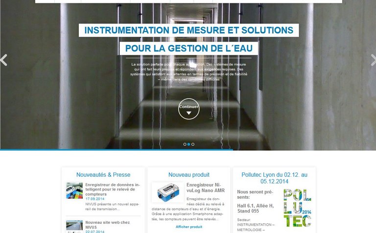 Nouveau site web chez NIVUS 