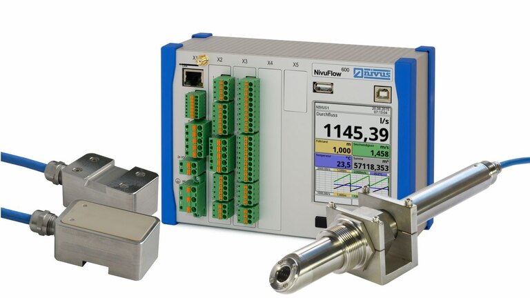 [Translate to Polski:] Durchflussmesser NivuFlow 600 - berührungslos oder benetzt